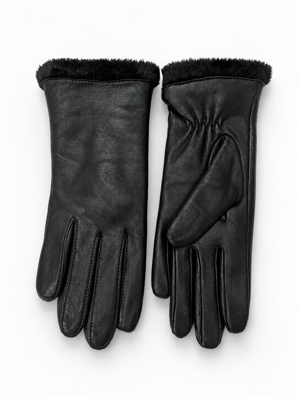 Charter Club women’s leather gloves in classic black, size Small.